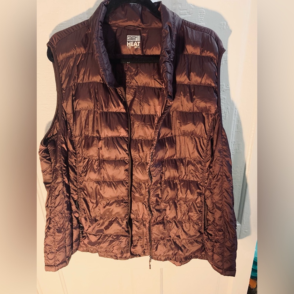 ⚡️5 for $25⚡️ 32 Degrees Women's Packable Puffer Down Vest Eggplant Color 3X